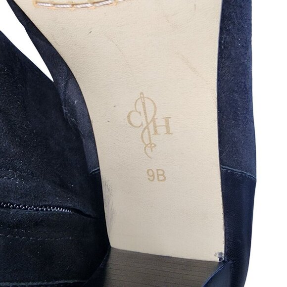 Cole Haan Genuine Suede & Leather Zip Ankle Boots Black Size 9 - Picture 11 of 15